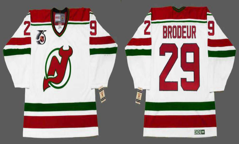 2019 Men New Jersey Devils 29 Brodeur white CCM NHL jerseys